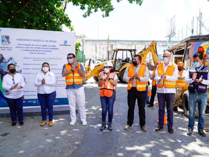 Inician trabajos de agua potable y alcantarillado en Puerto Morelos