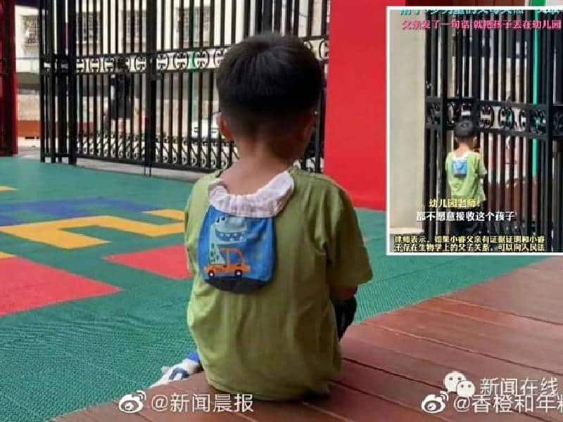 Hombre abandona a un niño tras descubrir que no era su padre biológico