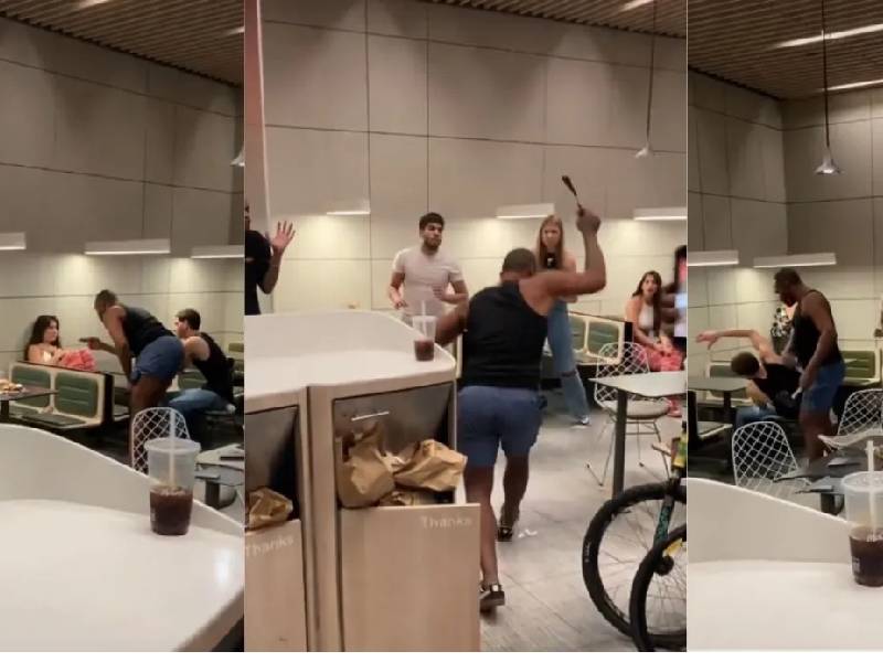 VIDEO: Sujeto destroza un McDonald’s; una mujer lo rechazó