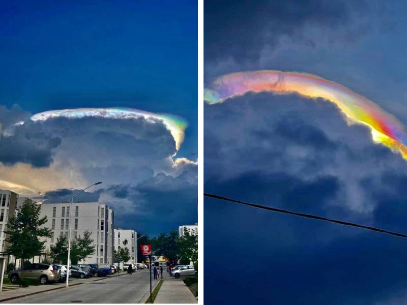 Aparecen nubes iridiscentes en Guadalajara