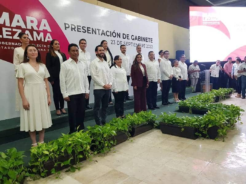 Ya despachan los primeros titulares del gabinete de Mara Lezama