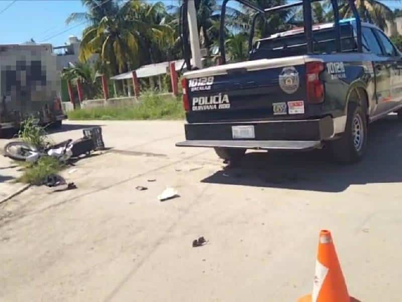 Joven repartidor pierde la vida al quedar bajo las ruedas de un tráiler en Bacalar