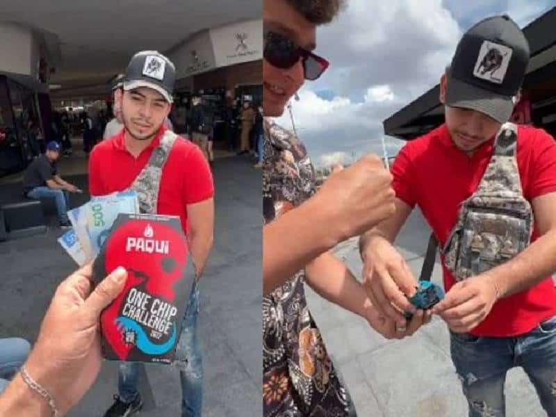 Joven come la papa más picosa del mundo y se gana mil 500 pesos