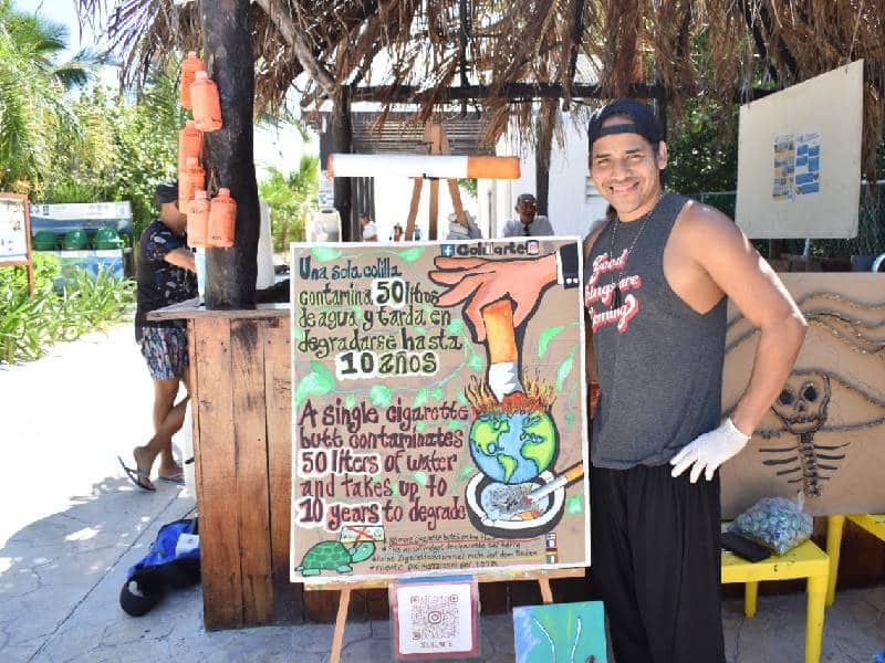 Crean arte a través de las colillas