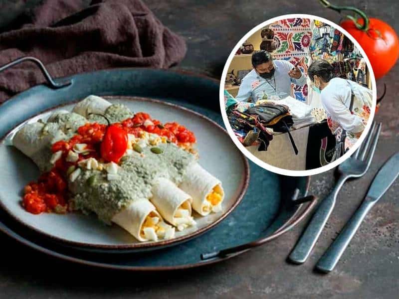Papadzules atrae a oaxaqueños en el tianguis de Pueblos Mágicos