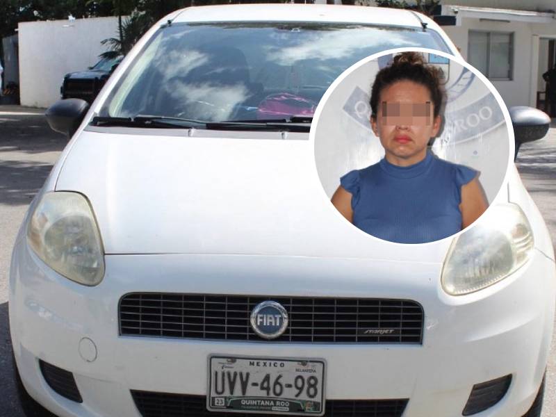 Detenida agresiva mujer al volante que estaría involucrada en hechos delictivos