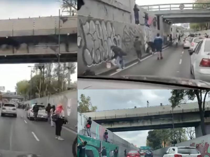 Decenas de grafiteros pintaron las paredes del Viaducto.