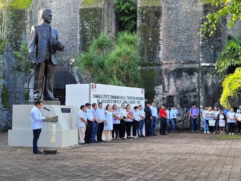 Recuerdan a Felipe Carrillo Puerto por su 148 natalicio en la ciudad que lleva su nombre