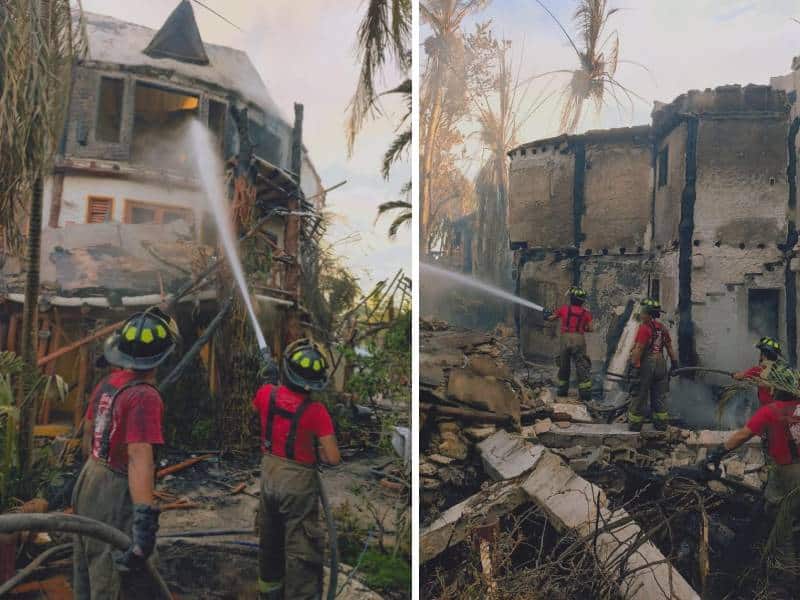 Incendio de hoteles en Holbox, tema de la mañanera de AMLO