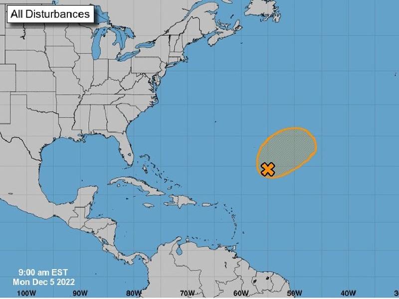 En diciembre vigilan desarrollo de área de baja presión en el Atlántico