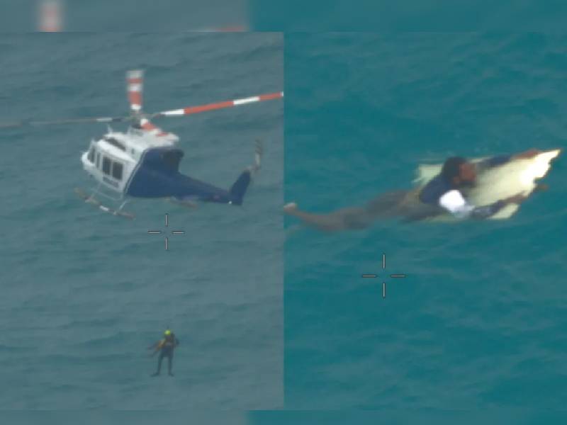 ¡Increíble! Rescatan a sujeto que quedó flotando en el mar por un día; habían tiburones