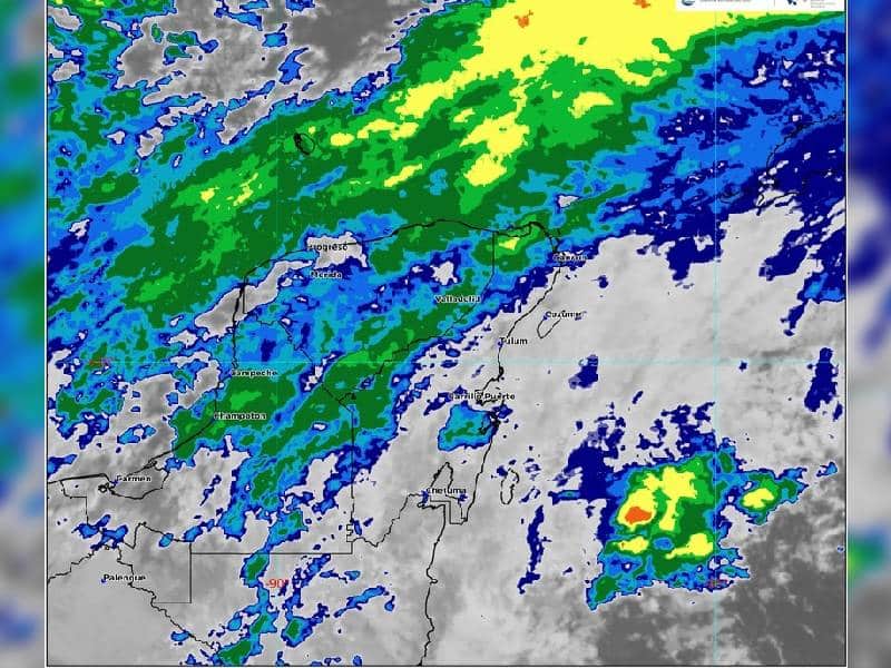Lunes lluvioso para la Península de Yucatán