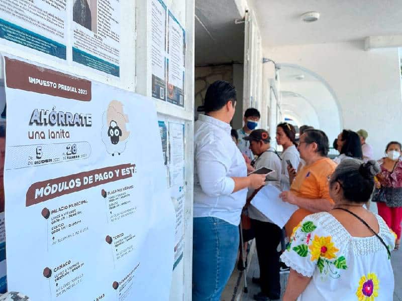 Abrirán mediodía el sábado, módulos para pagar el predial en Cancún
