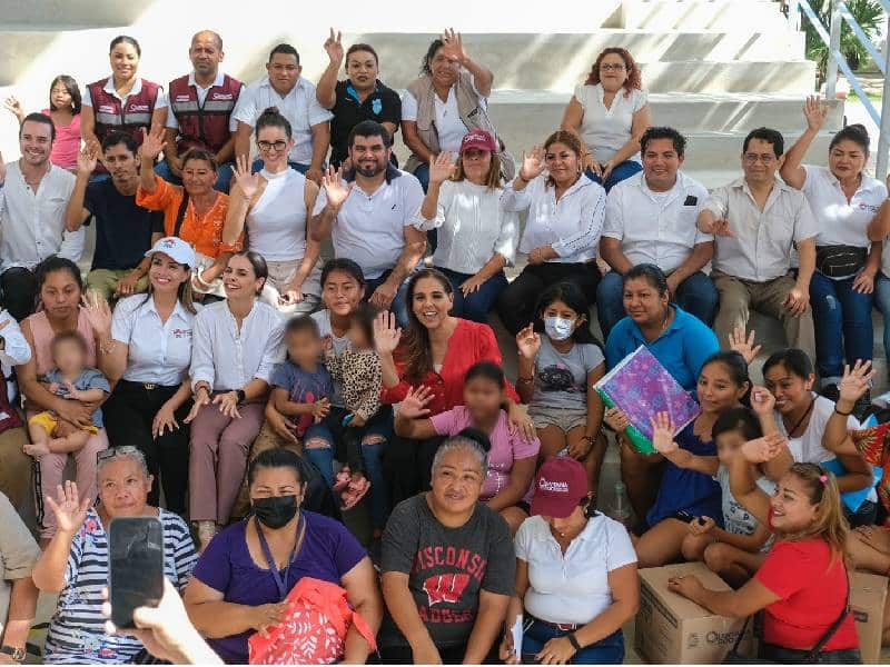 Supervisa Mara Lezama la entrega directa de 55 mil apoyos alimentarios