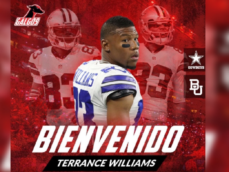 El exjugador de la NFL, Terrance Williams llega a los Galgos LFA