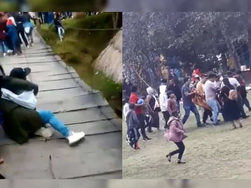 Colapsa puente colgante con turistas en Chiapas