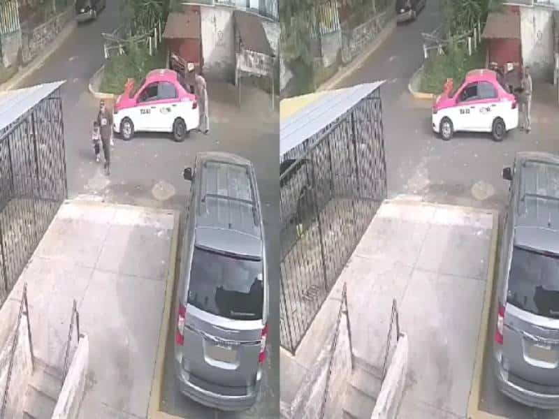 Video. Taxista deja pasaje y roba llantas en Iztapalapa 