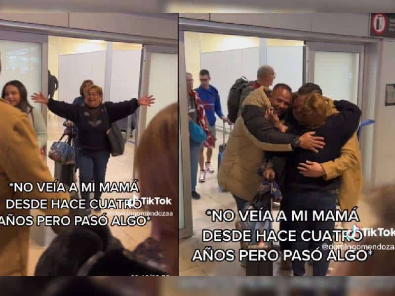 Video: ¡Zaz! Madre confunde a su hijo a su llegada al aeropuerto; reacción se viraliza