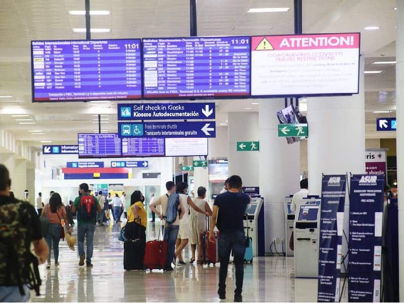 El aeropuerto de Cancún, con 523 operaciones a través de 41 aerolíneas