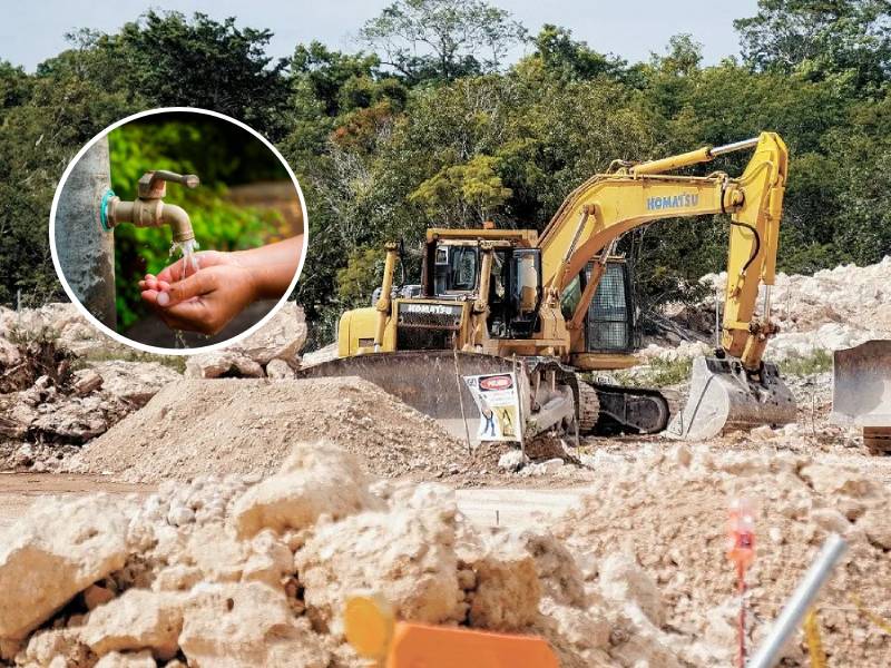 Obras del Tren Maya afectará el servicio de agua en Cancún esta semana