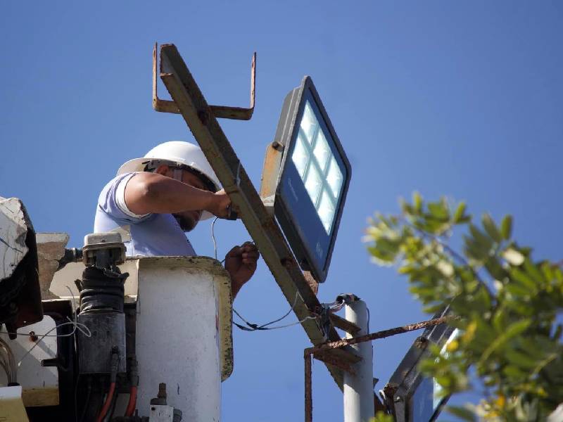 La pista de patinaje de Playa del Carmen, con alumbrado