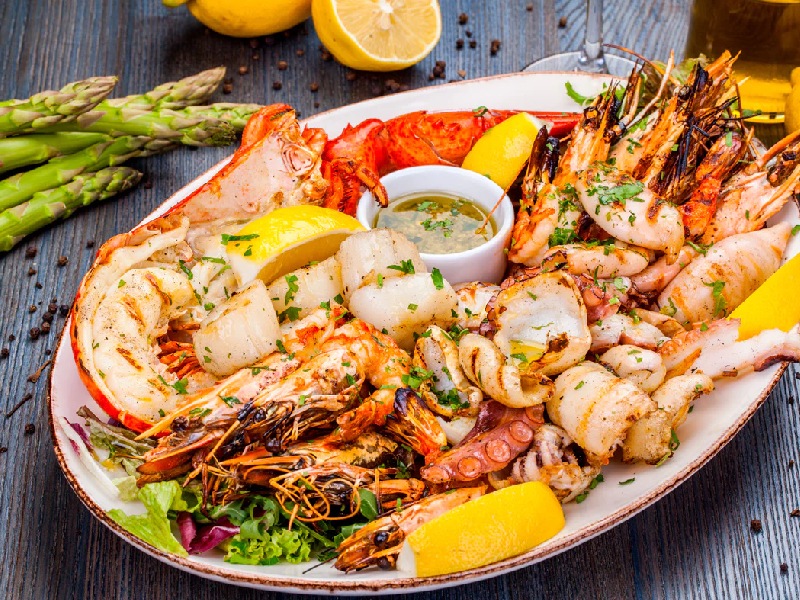 Mariscos del mar al paladar