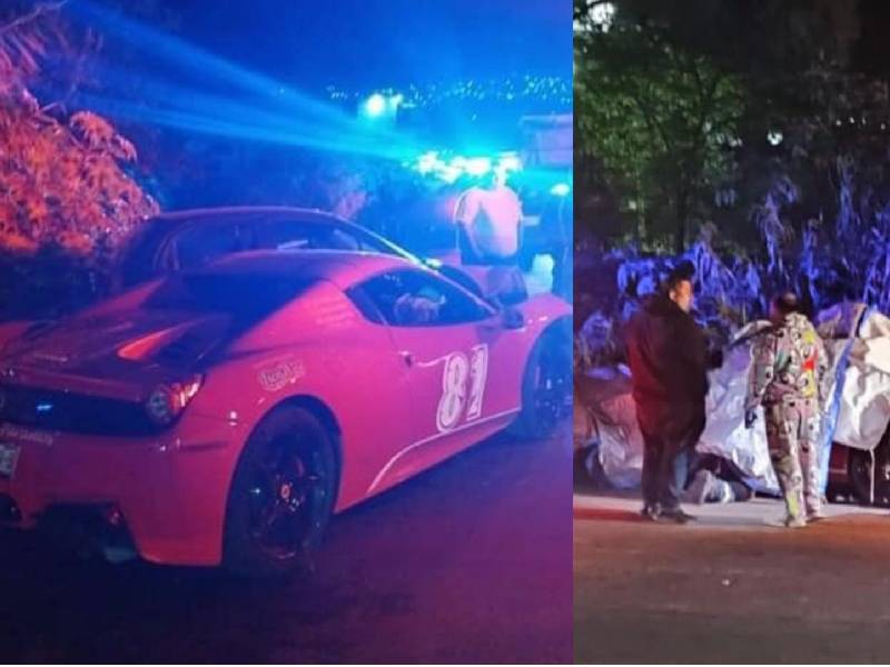 Joven en presunto estado de ebriedad choca Ferrari en Hidalgo