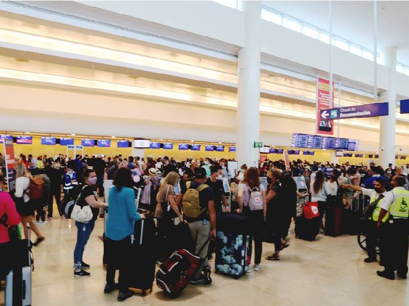 Aeropuerto de Cancún, con 581 vuelos en este comienzo de semana