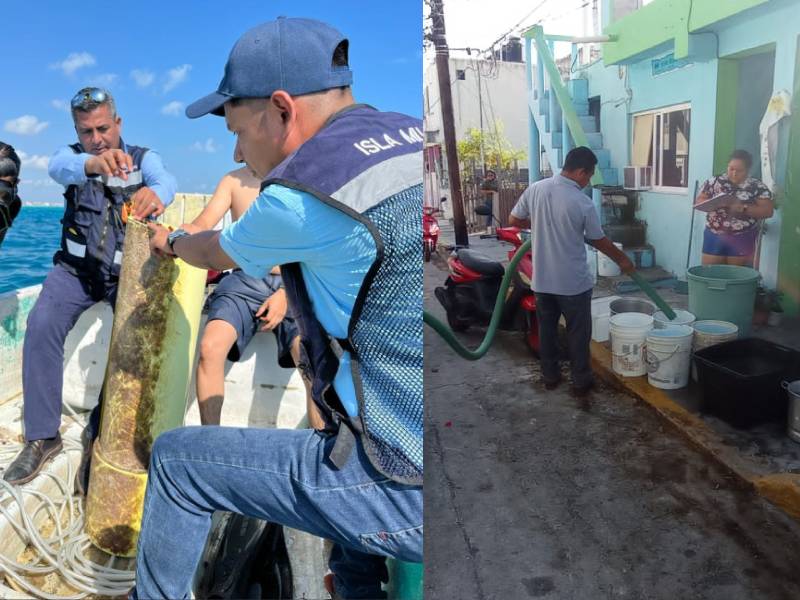 Postura de Aguakan sobre fuga de línea de agua potable en Isla Mujeres