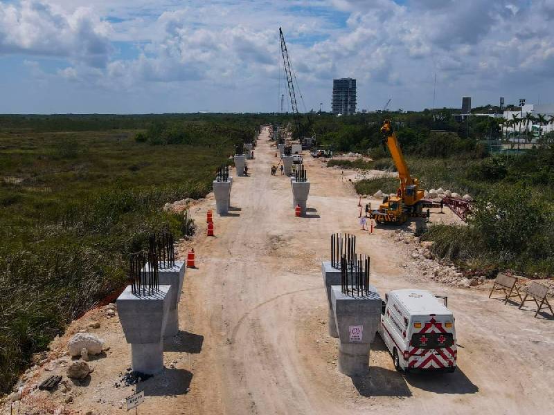 Obra del puente Nichupté con avance de 11.5%, señala Mara Lezama
