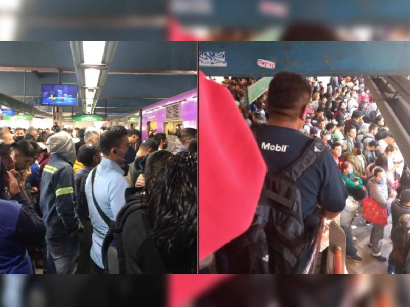 Usuarios reportan en redes retrasos en la línea 8 del Metro
