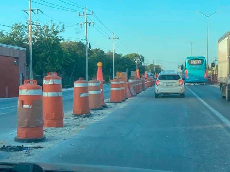 Gobierno Federal rehabilita carretera 307 en Solidaridad