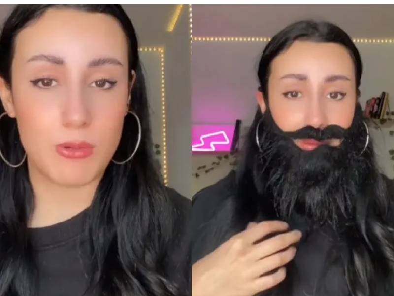 “Por seguridad”: Joven revela que usa barba falsa cuando camina sola y de noche