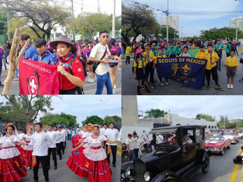 CELEBRAN CON DESFILE DE CANCUNENSES 53 ANIVERSARIO