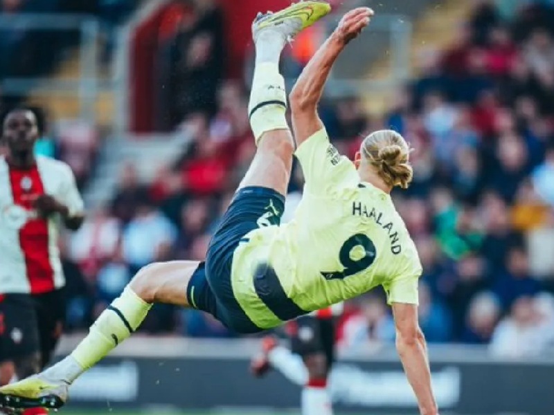 Haaland marca doblete en la victoria de City sobre el Southampton