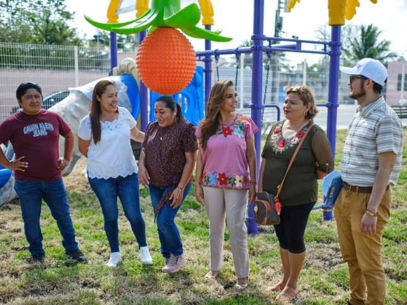 Mara Lezama supervisa avances en obras del Parque Caribe 1