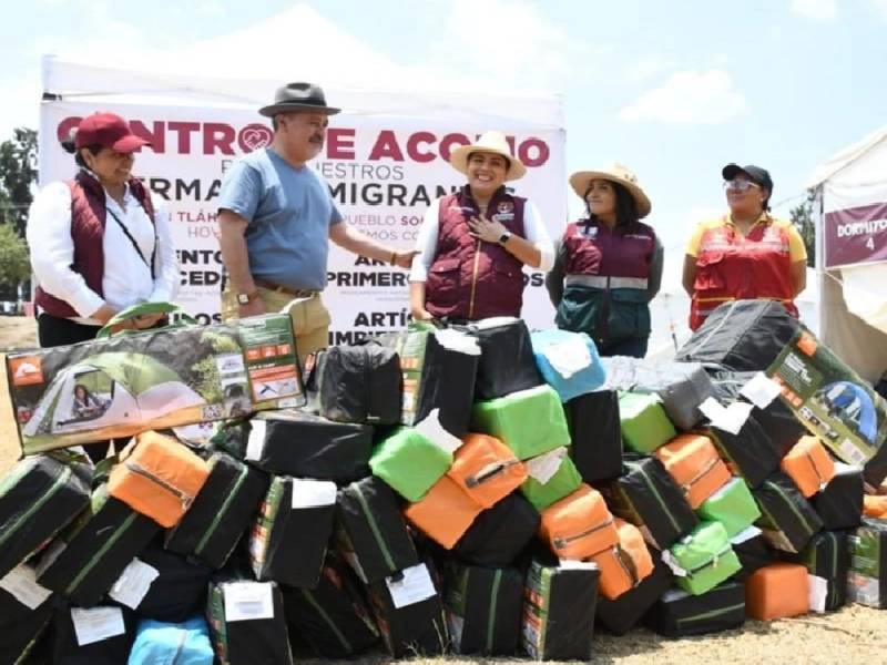 Abren Centro de Acopio para migrantes del albergue en Tláhuac