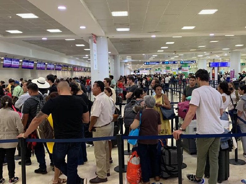 El aeropuerto de Cancún, con 582 vuelos y una conexión con 88 destinos