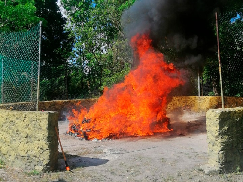 Incineran más de 220 kilos de diversos narcóticos