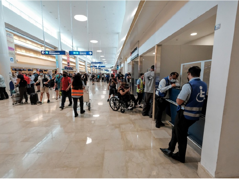 El aeropuerto de Cancún, con 531 vuelos para este día