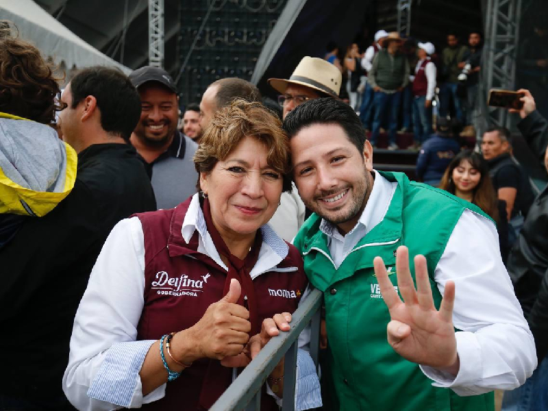 Asiste Renán Sánchez al cierre de campaña de Delfina Gómez