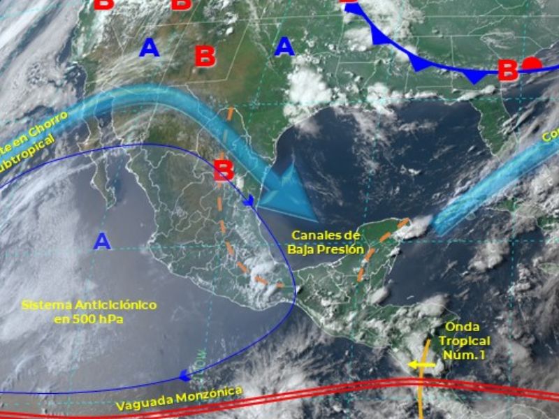 Clima Quintana Roo Cielo nublado con tormentas dispersas