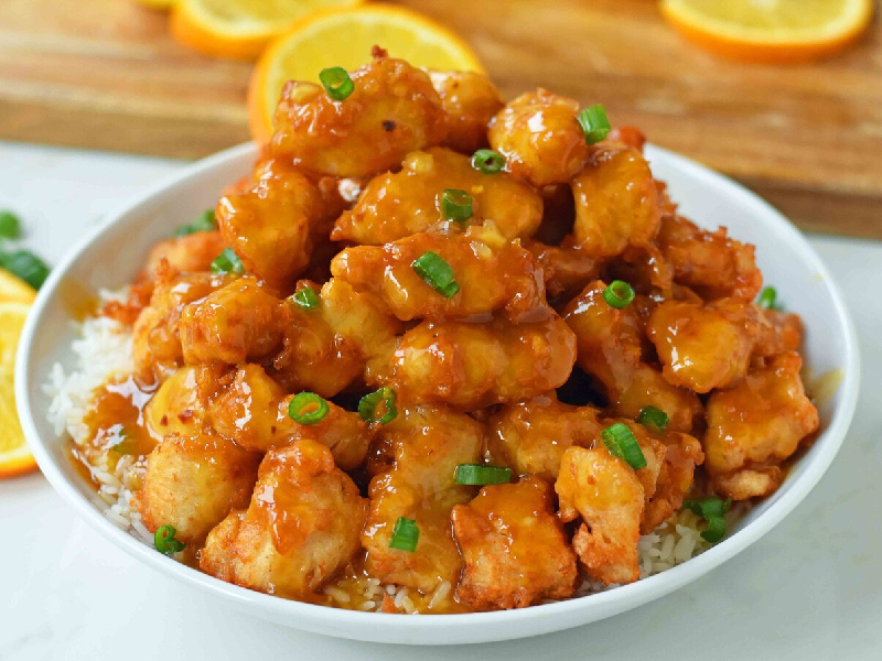 Delicioso pollo a la naranja, un placer cítrico para el paladar