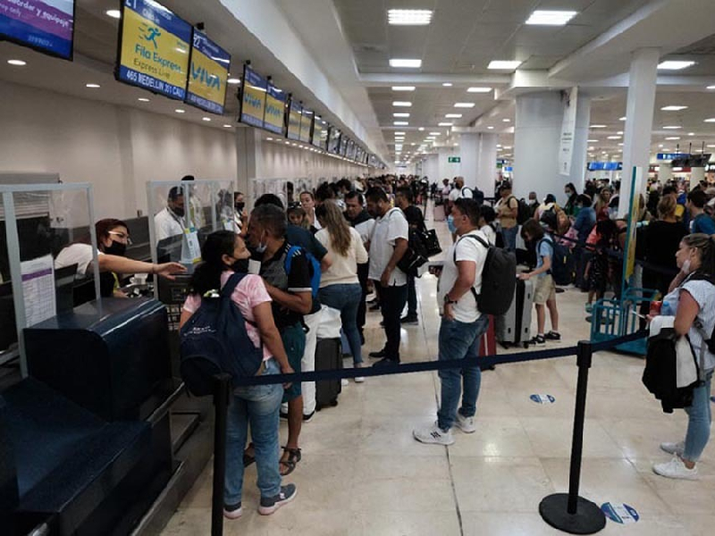 El Aeropuerto de Cancún, con 568 operaciones
