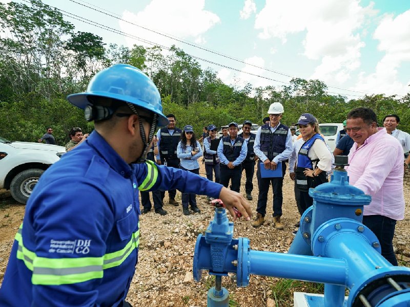 Lilí Campos supervisa 5 nuevos pozos de Aguakan en Playa del Carmen