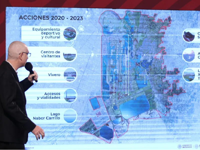 Avance de 65 por ciento en la obra del Parque Ecológico Lago de Texcoco