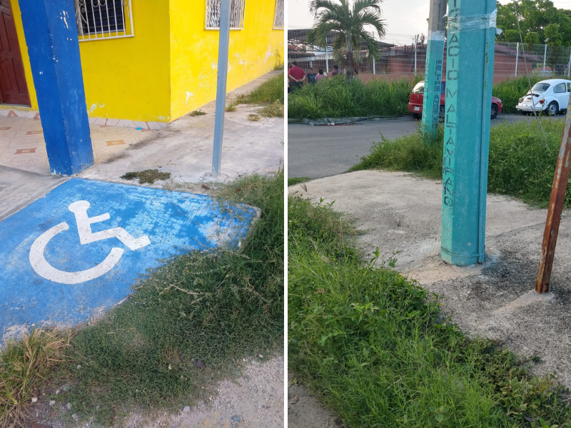 Chetumal Señalización y postes, obstáculos para las personas con discapacidad