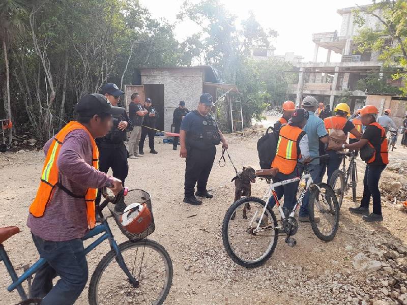Operativo sorpresa en obra de construcción en Tulum