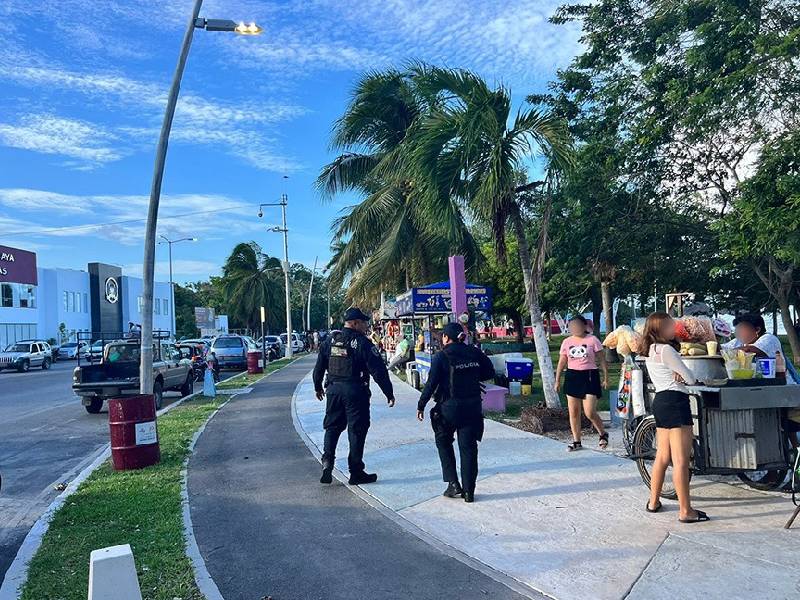 Mayor presencia policial en playa Dos Mulas de Chetumal