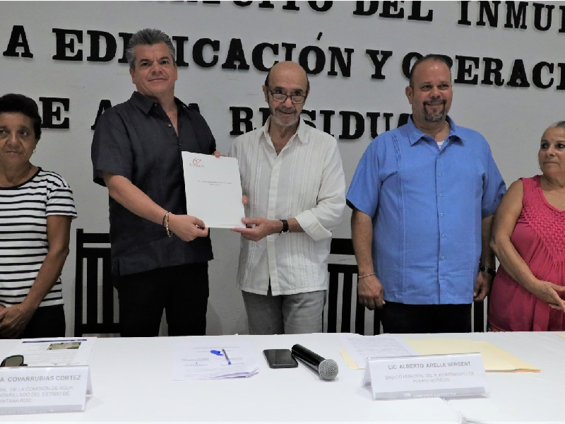 Entregan predio para cárcamo de aguas residuales en Puerto Morelos